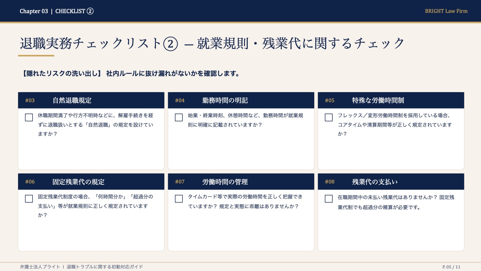 プレビュー:就業規則チェック