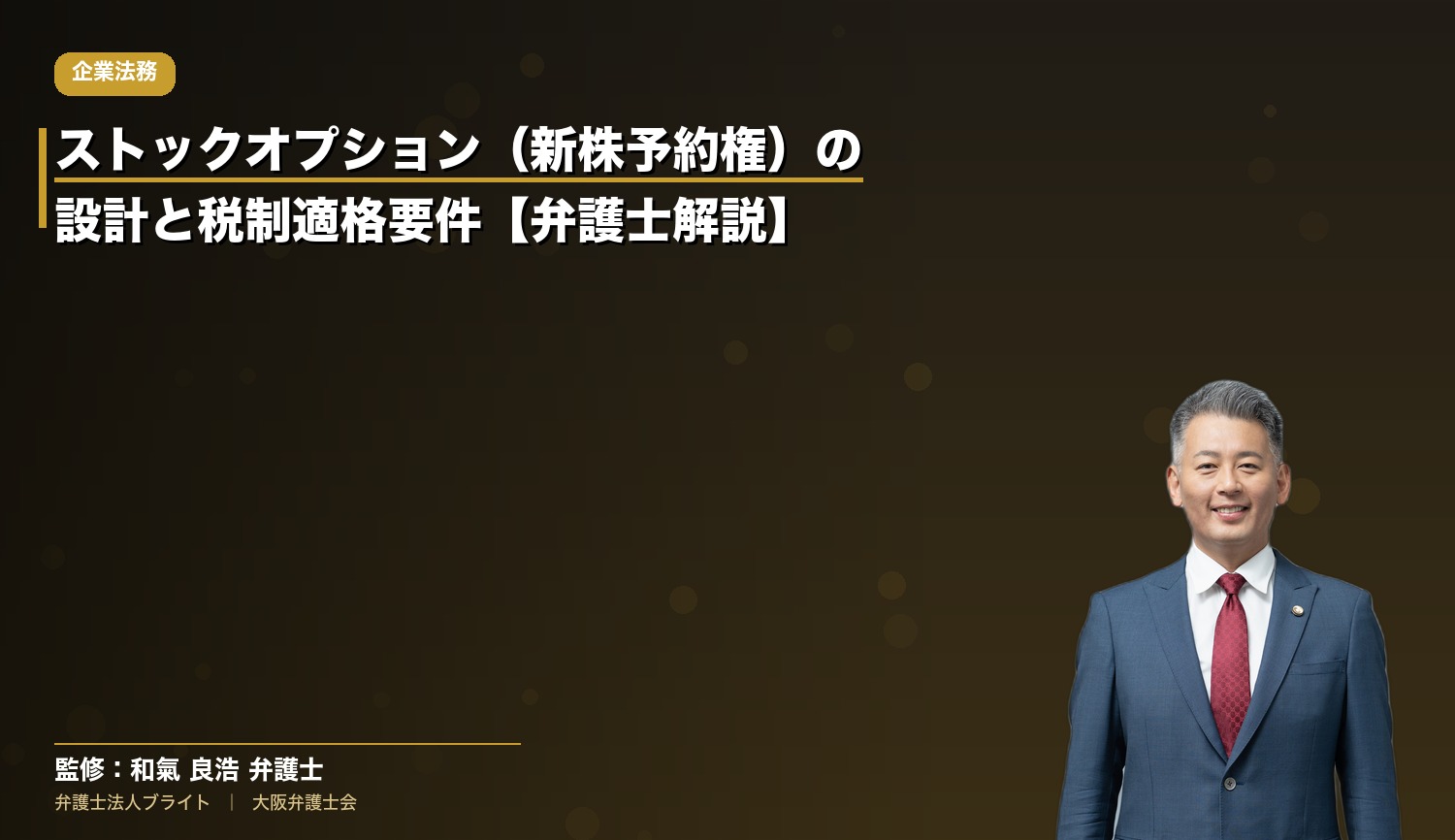 ストックオプション（新株予約権）の設計と税制適格要件【弁護士解説】