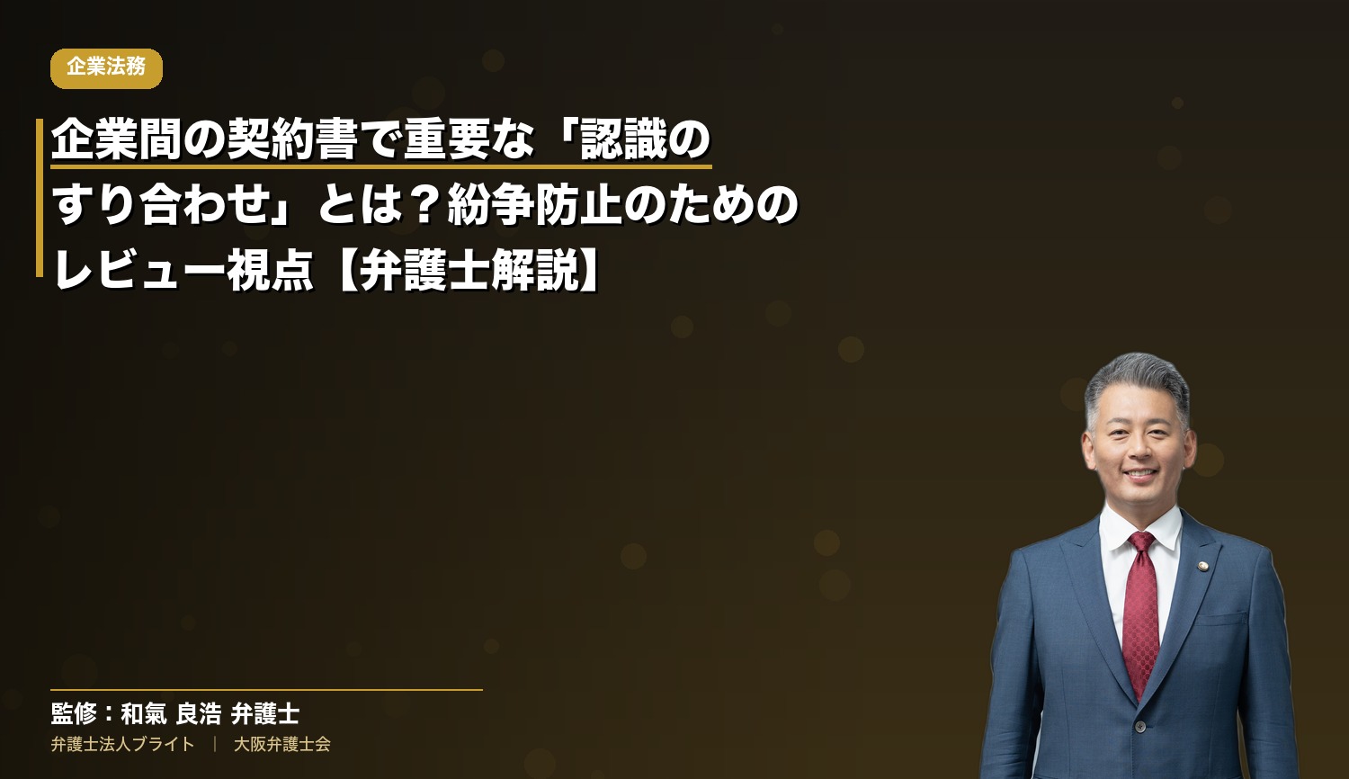 企業間の契約書で重要な「認識のすり合わせ」とは？紛争防止のためのレビュー視点【弁護士解説】